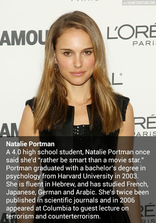 Respect, Natalie Portman…