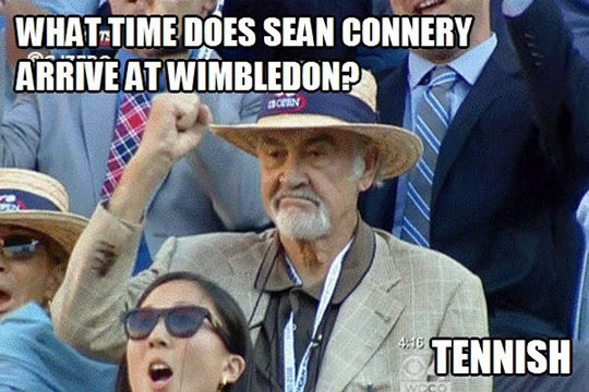 Sean Connery at Wimbledon…