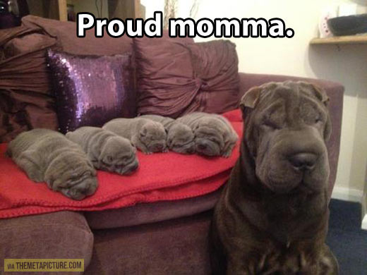 Proud mother…