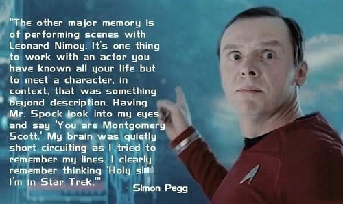Simon Pegg on being in Star Trek…