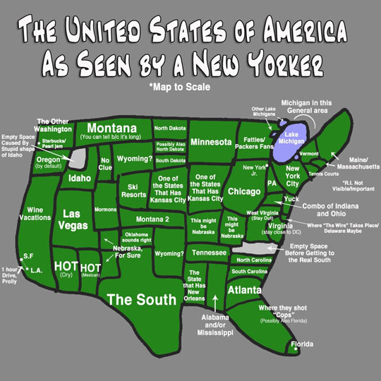 The USA as seen by a New Yorker…