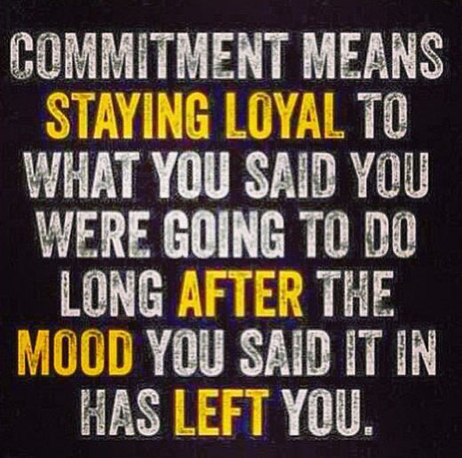 The real meaning of commitment…