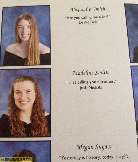 Yearbook quote win…