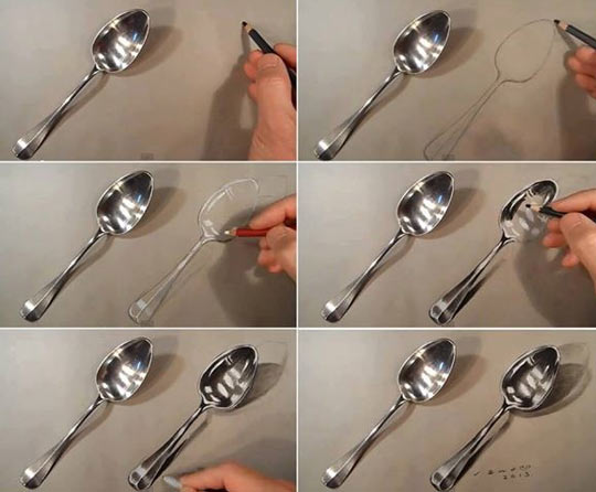 Drawing a spoon…