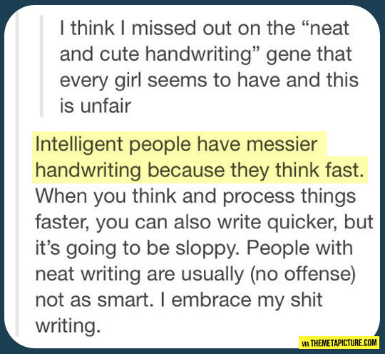 Bad handwriting…
