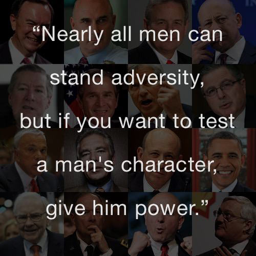 How to test a man’s true character…