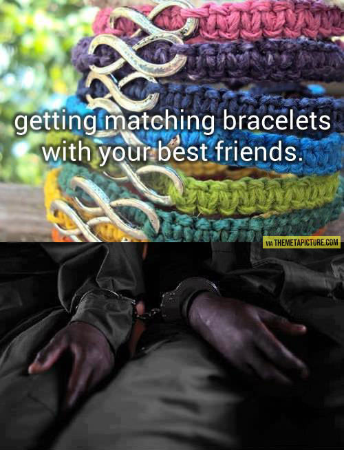 Matching bracelets…