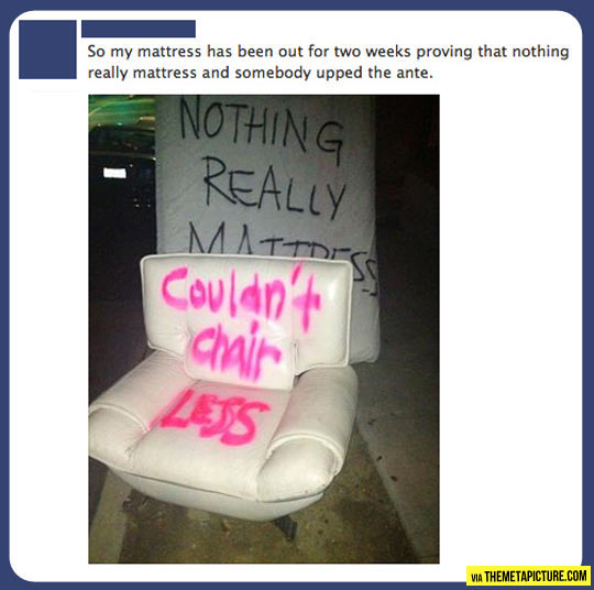 Street furniture wars…