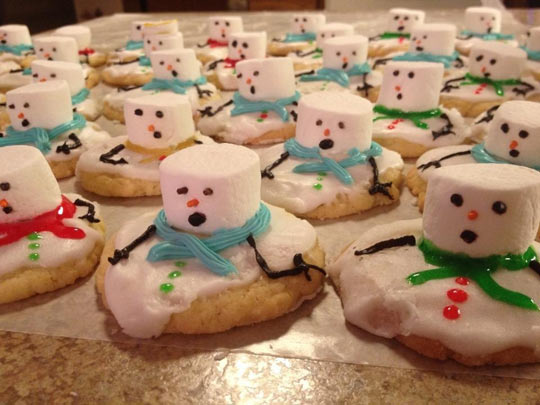 Melting snowman cookies…