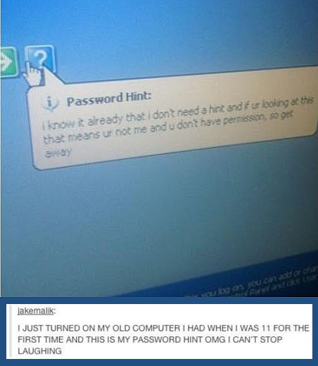 Password hint…