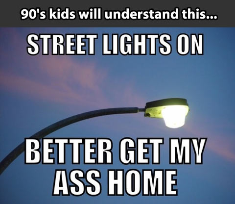 When the street lights went on…