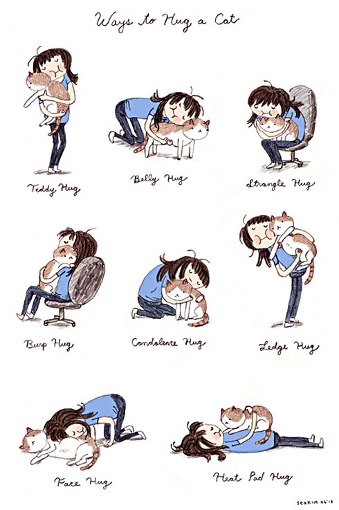 Ways to hug your cat…