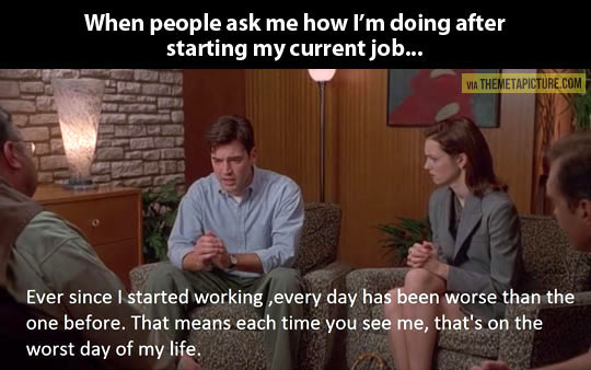 When people ask me about my new job…
