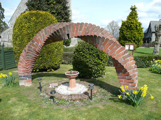 A brick arch…