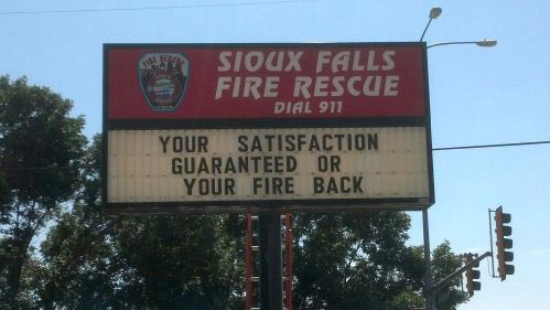 Firefighters with a sense of humor…