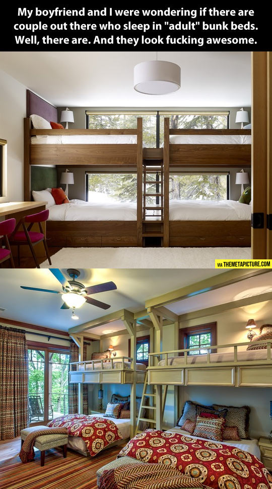 So adult bunk beds is a real thing…
