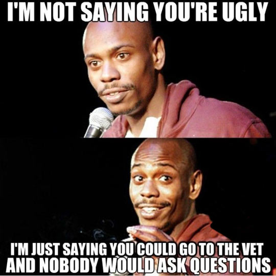 It’s not that you’re ugly…