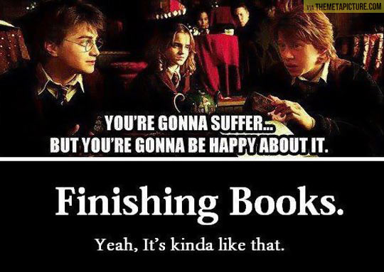 The truth about finishing books…