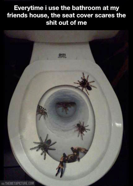 Scariest toilet seat cover ever…