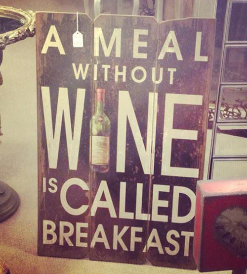 Meal without wine…