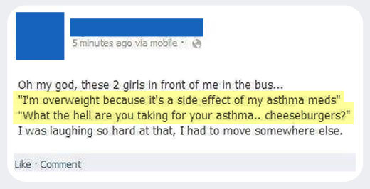 It’s the asthma meds…