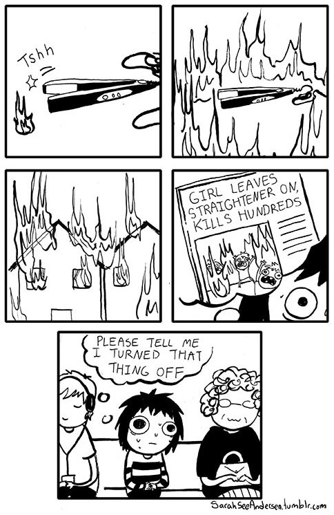 funny-straightener-on-fire-newspaper