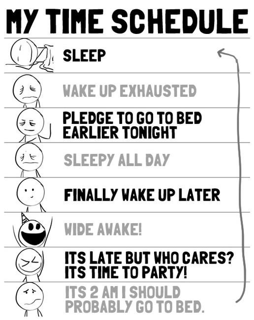 My daily schedule…