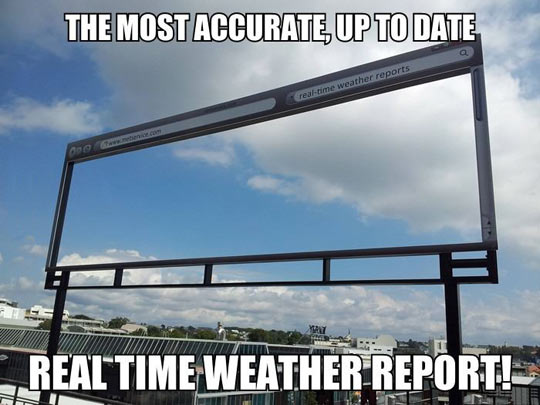 Most accurate weather report…
