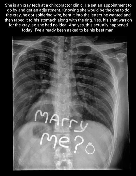 How to propose to an X-Ray tech…