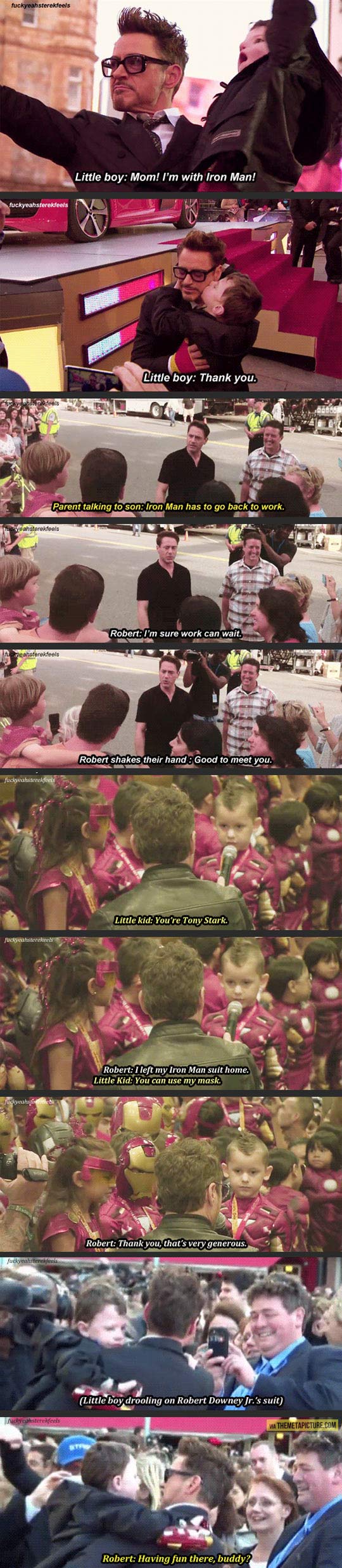 Robert Downey Jr. loves his young fans…