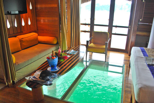 Hotel room in Bora Bora…