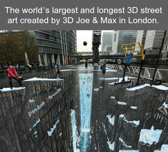 World’s largest and longest 3D street art…