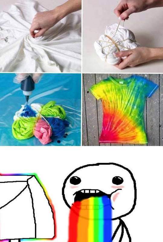 How to make a rainbow shirt…