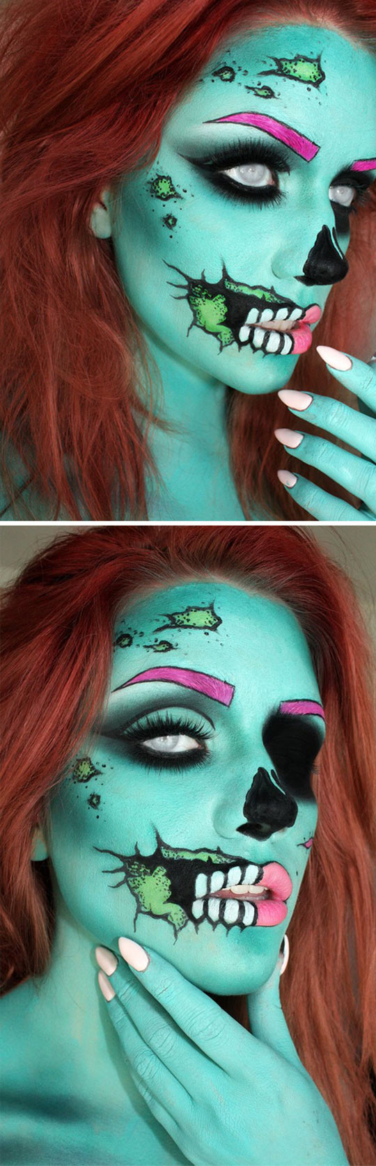 cool-zombie-girl-makeup-pop-art