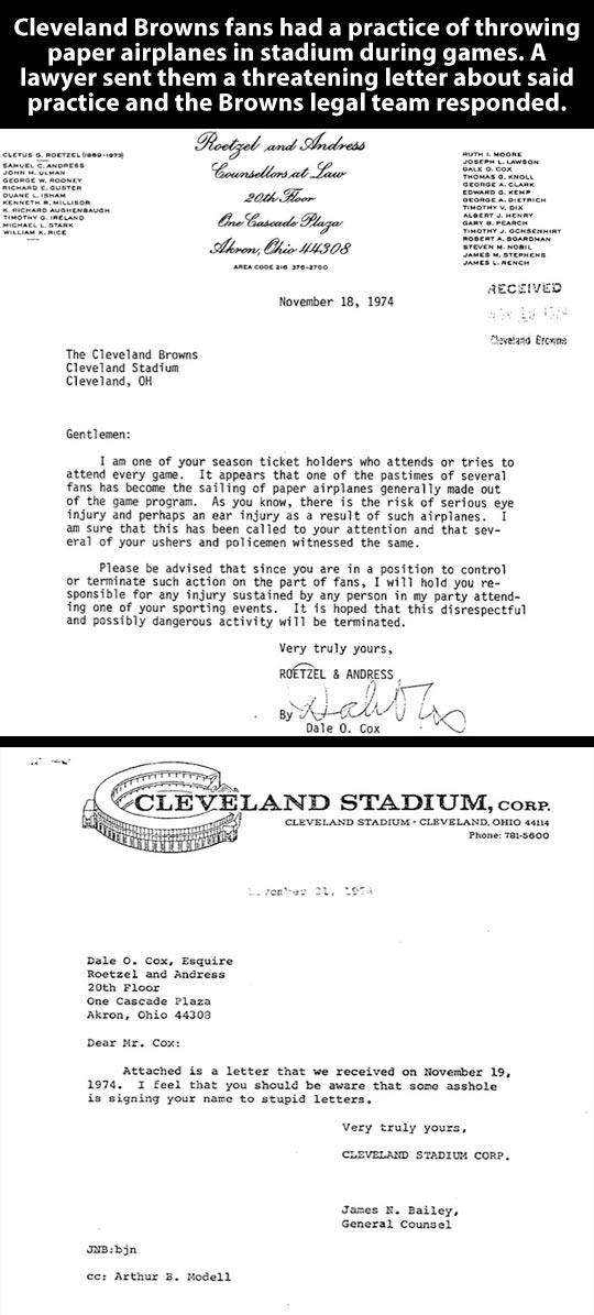 Cleveland Browns respond to a ridiculous request…