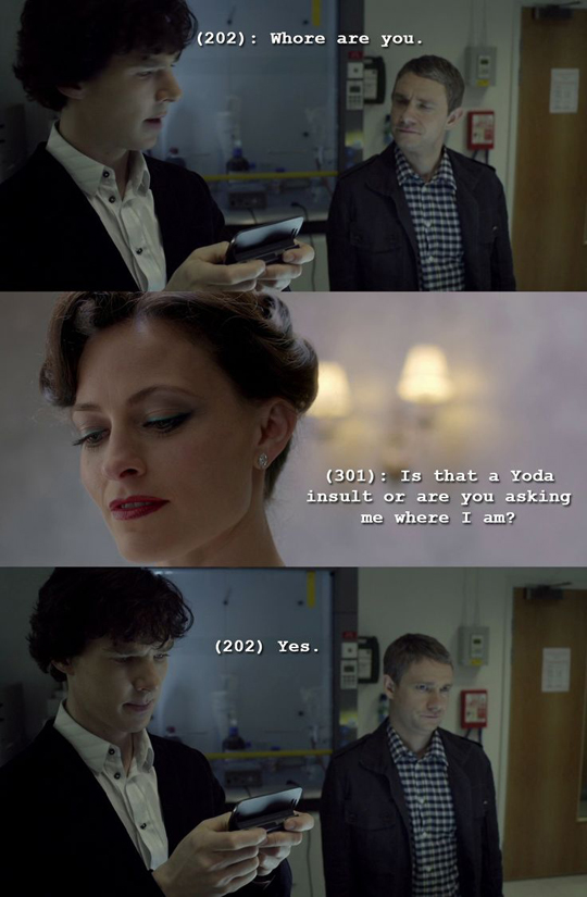 Sherlock’s clever way with words…