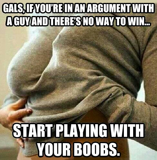 How to win an argument to men…