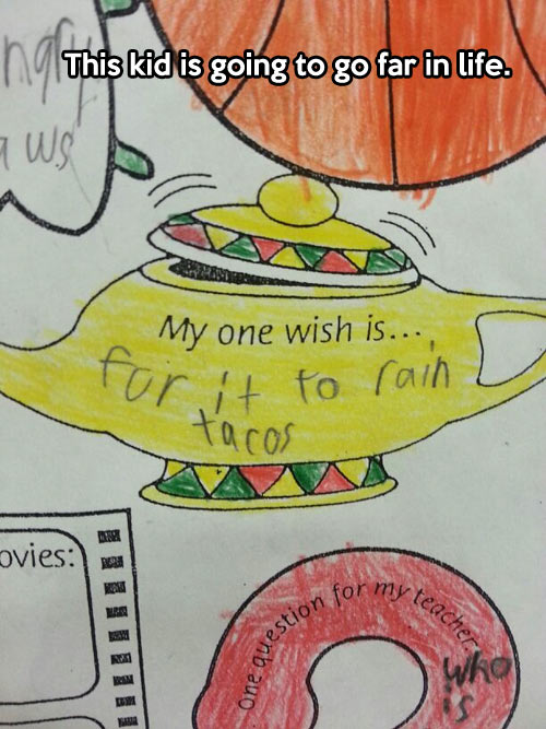 This kid knows what life is all about…