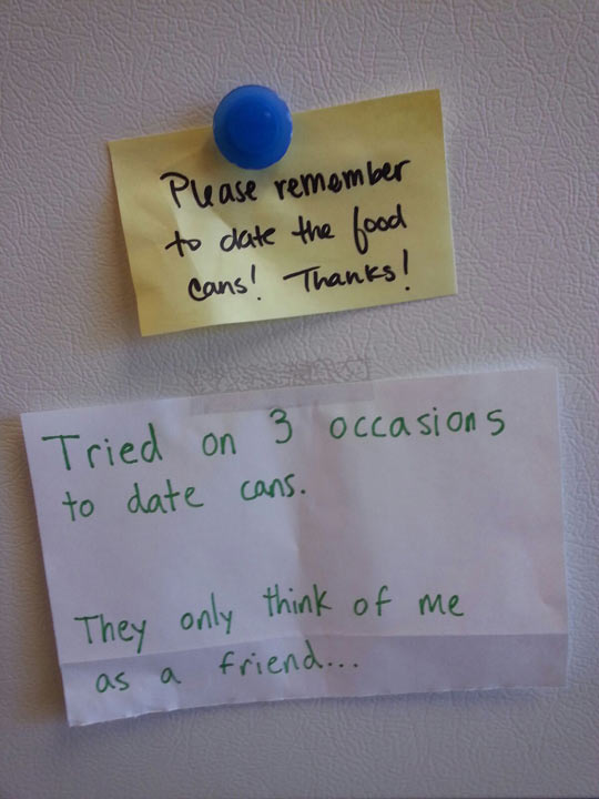 On the fridge at work…