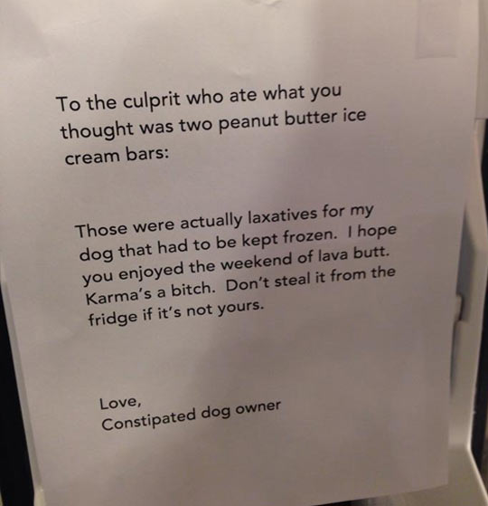 Think twice before stealing food from your office…