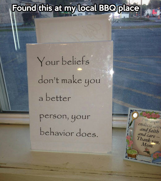 What makes you a better person…
