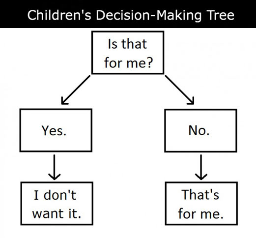 How every kid makes a decision…