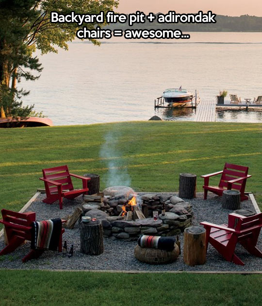cool-backyard-fire-gravel-lake-bote