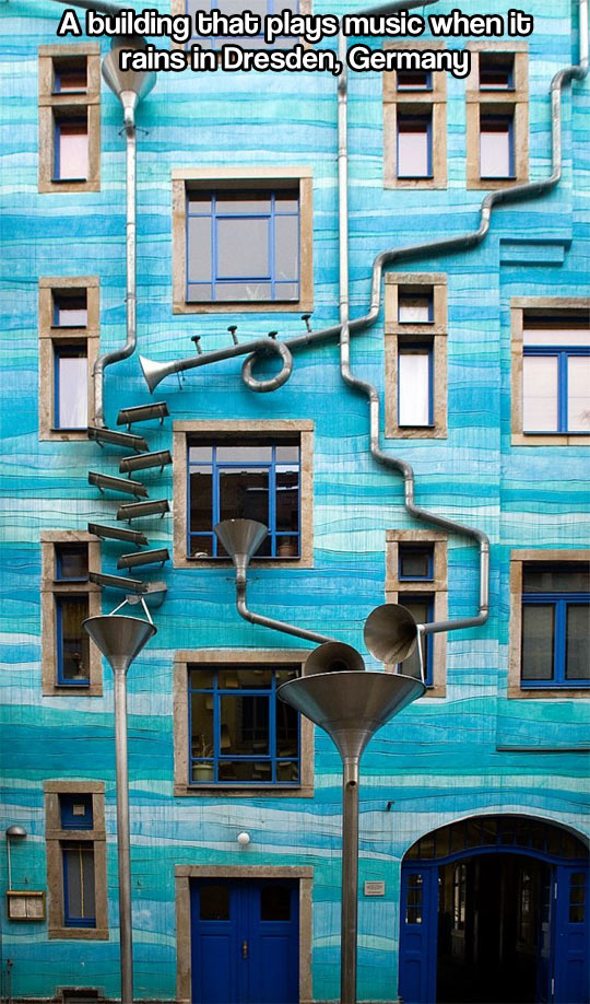 A building that plays music…