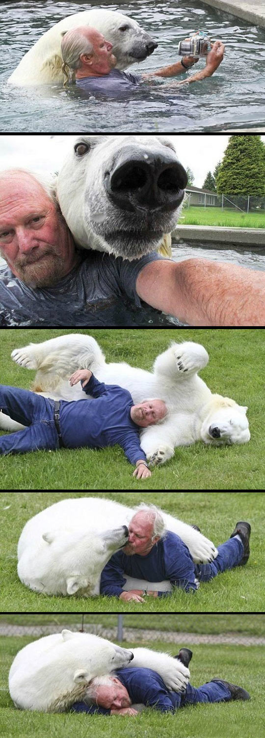 Polar Bear and trainer…