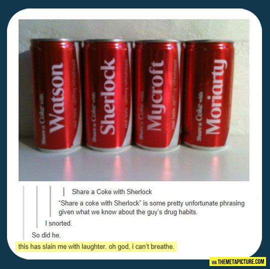 Share a Coke with Sherlock…