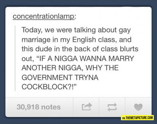 Gay marriage issues solved…
