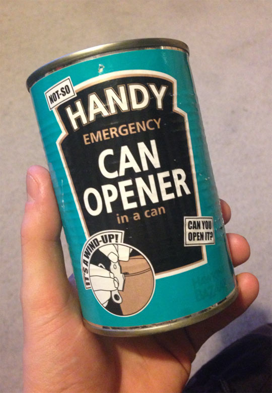 Emergency can opener…