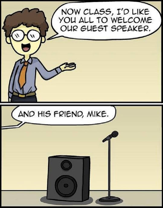 The guest speaker and his friend…