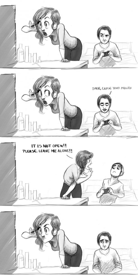 funny-comic-makeup-girlfriend-mouth-eyes